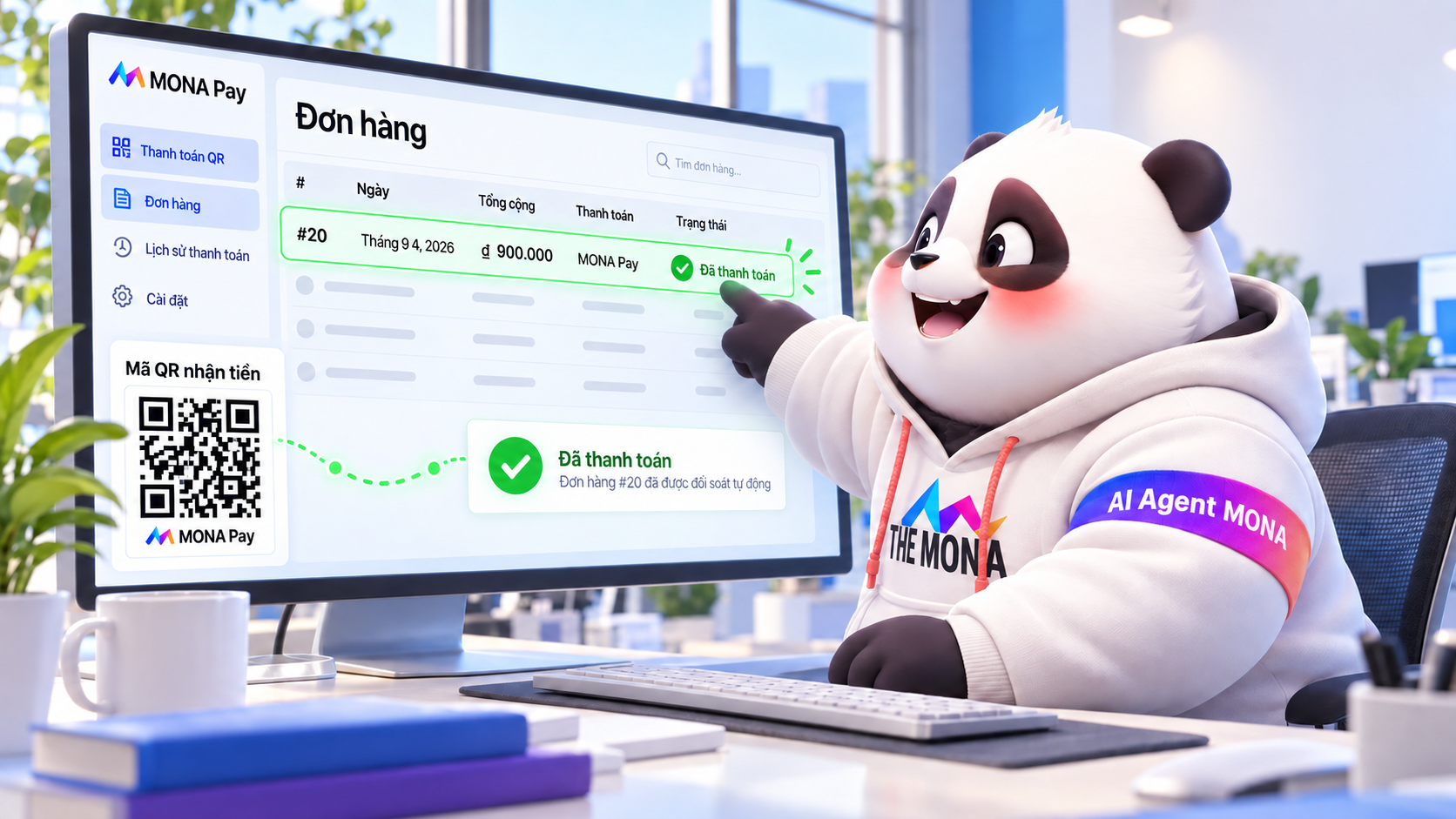 tạo mã qr nhận tiền cho website tự động đối soát đơn hàng